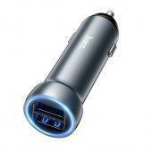 Автомобильное ЗУ Hoco Z54 (2 USB: 3.1A) цвет: металлик