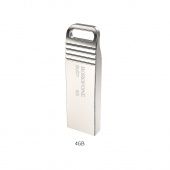 USB флеш накопитель Borofone 4Gb BUD1 USB2.0 корпус металл, цвет: серебристый