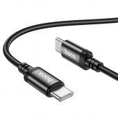 Дата-кабель Hoco X89 Type-C to Type-C (60W,нейлон,1 м) цвет: Чёрный