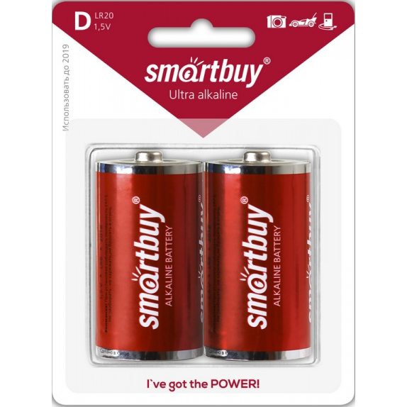 Батарейки SMARTBUY LR20/2BP D