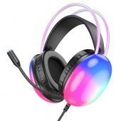Наушники Hoco W109 полноразмерные игровые  (2 м.,USB+3,5 мм) цвет: Чёрный