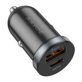 Автомобильное ЗУ BOROFONE BZ22 (QC3.0 +PD30W Type-C) цвет: Чёрный