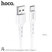 Дата-кабель Hoco DU01 Type-C (1 м, 3A) цвет: белый