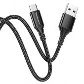 Дата-кабель BOROFONE BX54 Micro (1м.,нейлон 2.4A) цвет: Чёрный