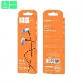 Наушники Denmen DR11 с микрофоном (1.2 м), цвет: металлик