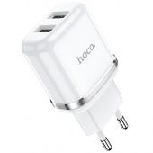 Сетевое зарядное устройство Hoco N4 (2USB: 5V 2.4A) цвет: белый