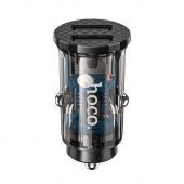 Автомобильное ЗУ Hoco DZ3 (2 USB: 2.4A) цвет: Чёрный
