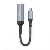 Адаптер-кабель Hoco UA43A  Type-C - HDMI (0,2 m) цвет: металлик 