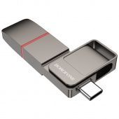 Type-C+USB флэш-диск Borofone BUD8 64Gb (USB3.2) цвет: металлик