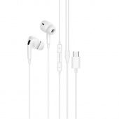 Наушники Borofone BM80 Pro с микрофоном, штекер Type-C цвет: белый