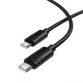 Дата-кабель Borofone BX123 Type-C to Type-C (1м.,нейлон,60W) цвет: черный