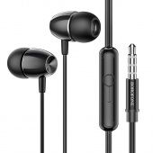 Наушники BOROFONE BM57 с микрофоном (металл, 1.2 м), цвет: Чёрный