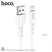 Дата-кабель Hoco DU01 Micro (1 м, 2.4 A) цвет: белый