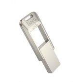 USB флэш-диск Hoco UD16  128GB USB3.0 с вращением цвет: серебристый