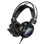 Наушники Hoco W110 полноразмерные игровые  (2 м.,USB+3,5 мм) цвет: Чёрный