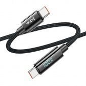 Дата-кабель Hoco U125 Type-C to Type-C (100W,для ноутбука,1.2 м) цвет: Чёрный