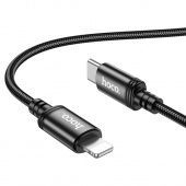 Дата-кабель Hoco X89 Type-C to IP (PD20W,нейлон,1 м) цвет: Чёрный