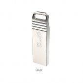 USB флэш накопитель Borofone 64Gb BUD1 USB2.0 корпус металл, цвет:серебристый