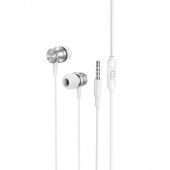 Наушники Borofone BM75 с микрофоном (1.2 м) цвет: серебро