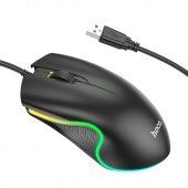 Мышь игровая проводная Hoco GM19 (2кн+кол/кн, 1.4 м) цвет: Чёрный