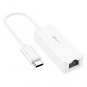 Адаптер Borofone DH7 Type-C в RJ45 (100 Mbps) цвет: белый