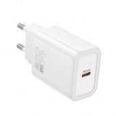 Сетевое зарядное устройство Hoco N62 (PD30W Type-C) цвет: белый