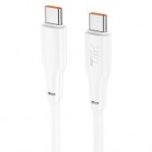 Дата-кабель Hoco X93 Type-C to Type-C (100W,2 м) цвет: белый