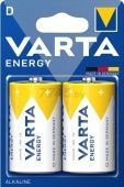 Батарейки алкалиновые VARTA Energy LR20/2ВР D