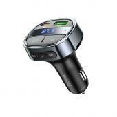 FM-модулятор с автомобильным ЗУ Hoco E70 (PD30W+QC3.0), цвет: Чёрный
