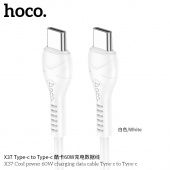 Дата-кабель Hoco X37 Type-C to Type-C (60W,1 м) цвет: белый
