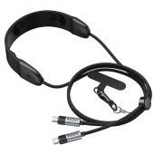 Дата-кабель Hoco U145  Type-C to Type-C (100W,1,4 m + массажер для шеи) цвет:Чёрный