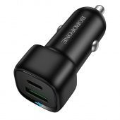 Автомобильное ЗУ Borofone BZ34B (QC3.0 +PD38W) цвет: Чёрный