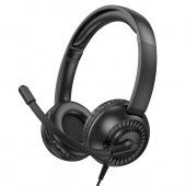 Наушники Hoco W112 для колл-центров  (микрофон  вращ.270 градусов ) цвет: черный       