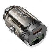 Автомобильное ЗУ Borofone BZ29A (PD36W + QC3.0) цвет: прозрачный