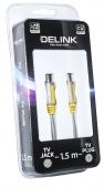 Удлинитель антенный Delink TVгн.-TVшт.1,5м "Grey" пластик (TVPJ015P)