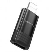 Адаптер Borofone BV18 IP "папа" в Type-C "мама" USB2.0 цвет: Чёрный
