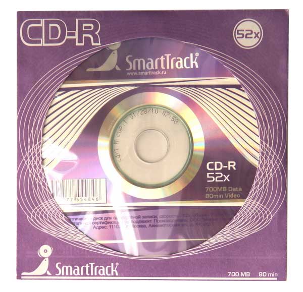 Диск CD-R Smart Track 80min 52x Конверт-1(Б)