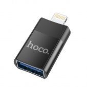 Адаптер Hoco UA17 IP - USB цвет: Чёрный