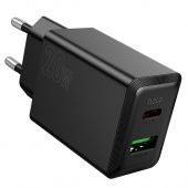 Сетевое зарядное устройство Hoco N69 (QC3.0 +PD20W Type-C) цвет: Чёрный