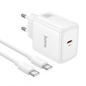 Сетевое зарядное устройство Hoco N83 (PD40W+кабель Type C-Type-C)  цвет: белый