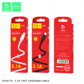 Дата-кабель Denmen D23L IP (2м., 2.1A)