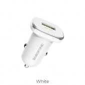Автомобильное ЗУ BOROFONE BZ12A (1USB: QC3.0) цвет: белый