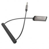 Автомобильный AUX -BT адаптер Hoco E78 с кабелем цвет: металлик