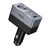 Автомобильное ЗУ Hoco Z65A Smart (PD45W,3 порта,прикуриватель,подсветка) цвет: чёрный