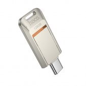 USB флэш-диск Hoco UD17  128GB USB3.0 Type-C с вращением цвет: серебристый
