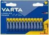 Батарейки алкалиновые VARTA LongLife Power LR03/12BP AAA