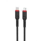 Дата-кабель Hoco X59 Type-C-IP (3 м, 2.4 A,нейлон) цвет: Чёрный