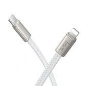 Дата-кабель Hoco X125 Type-C to IP(PD30W,плоский нейлон,1 м) цвет: белый
