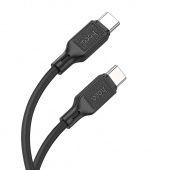 Дата-кабель Hoco X90 Type-C -Type-C (силиконовый 1 м, 60W) цвет: Чёрный