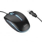 Мышь игровая проводная Hoco GM37 (2кн+кол/кн, 1.4 м) цвет: Чёрный
